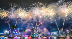 Fireworks display at Dubai Festival City, a popular location for celebrations and events