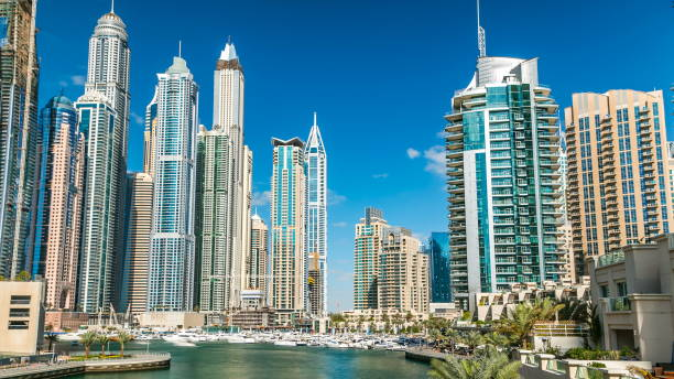 Dubai's skyline showcasing modern skyscrapers and waterfront, illustrating real estate investment opportunities.